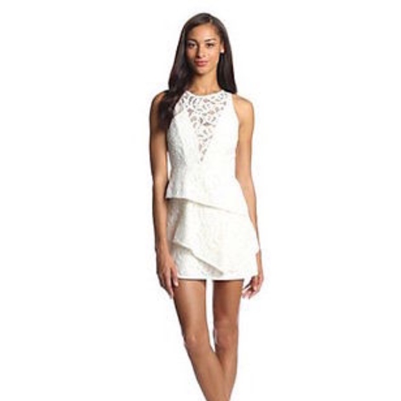 BCBGMAXAZRIA Womens Sleeveless Asymmetric Panel Dress